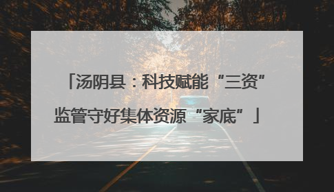 汤阴县：科技赋能“三资”监管守好集体资源“家底”