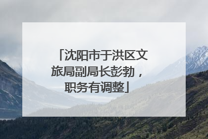 沈阳市于洪区文旅局副局长彭勃，职务有调整