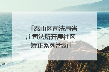泰山区司法局省庄司法所开展社区矫正系列活动