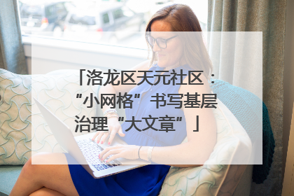洛龙区天元社区：“小网格”书写基层治理“大文章”