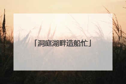 洞庭湖畔造船忙