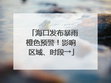 海口发布暴雨橙色预警！影响区域、时段→