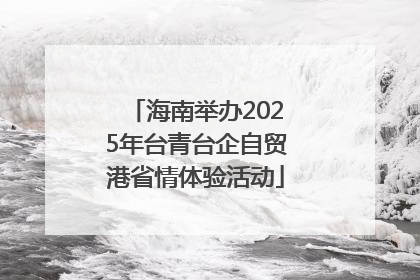 海南举办2025年台青台企自贸港省情体验活动
