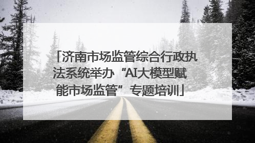 济南市场监管综合行政执法系统举办“AI大模型赋能市场监管”专题培训