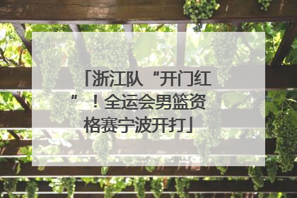 浙江队“开门红”！全运会男篮资格赛宁波开打