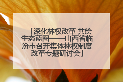 深化林权改革 共绘生态蓝图——山西省临汾市召开集体林权制度改革专题研讨会