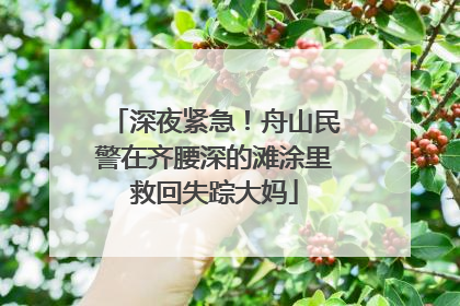 深夜紧急！舟山民警在齐腰深的滩涂里救回失踪大妈