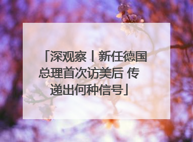 深观察丨新任德国总理首次访美后 传递出何种信号