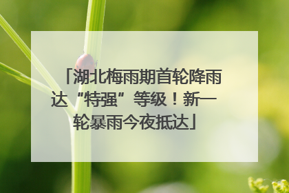 湖北梅雨期首轮降雨达“特强”等级！新一轮暴雨今夜抵达