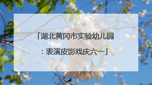 湖北黄冈市实验幼儿园：表演皮影戏庆六一