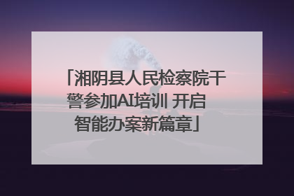 湘阴县人民检察院干警参加AI培训 开启智能办案新篇章