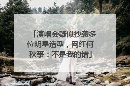 演唱会疑似抄袭多位明星造型，网红何秋亊：不是我的错