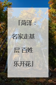 菏泽：名家走基层 百姓乐开花