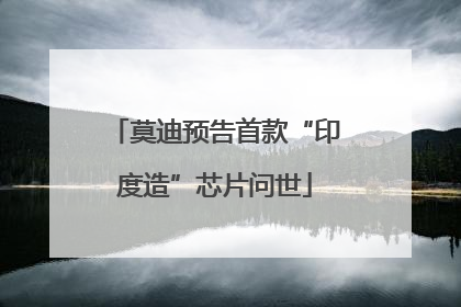 莫迪预告首款“印度造”芯片问世