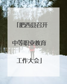 肥西县召开中等职业教育工作大会
