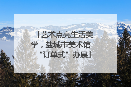 艺术点亮生活美学，盐城市美术馆“订单式”办展