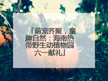 萌宠齐聚，童趣自然：海南热带野生动植物园六一献礼