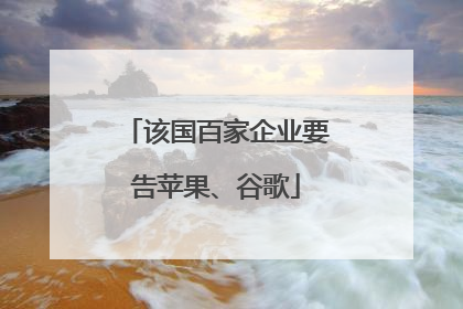 该国百家企业要告苹果、谷歌