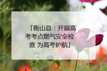 衡山县：开展高考考点燃气安全检查 为高考护航