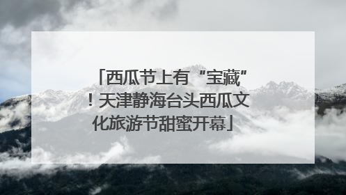 西瓜节上有“宝藏”！天津静海台头西瓜文化旅游节甜蜜开幕