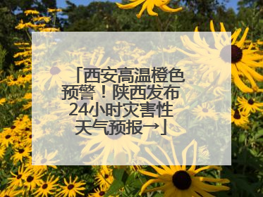 西安高温橙色预警！陕西发布24小时灾害性天气预报→