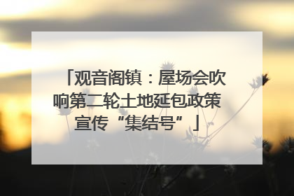 观音阁镇：屋场会吹响第二轮土地延包政策宣传“集结号”