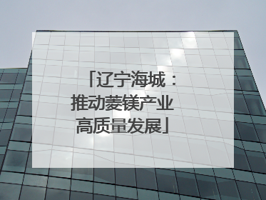 辽宁海城：推动菱镁产业高质量发展