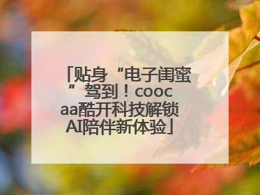贴身“电子闺蜜”驾到！coocaa酷开科技解锁AI陪伴新体验
