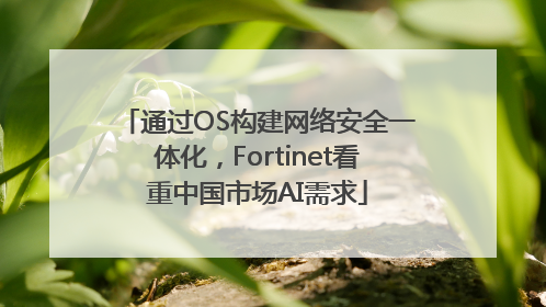 通过OS构建网络安全一体化，Fortinet看重中国市场AI需求