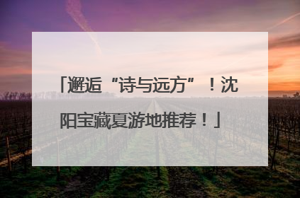 邂逅“诗与远方”！沈阳宝藏夏游地推荐！