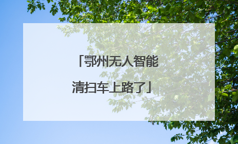 鄂州无人智能清扫车上路了