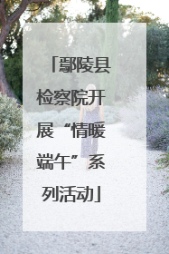 鄢陵县检察院开展“情暖端午”系列活动