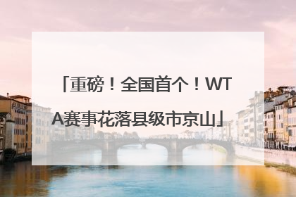 重磅！全国首个！WTA赛事花落县级市京山