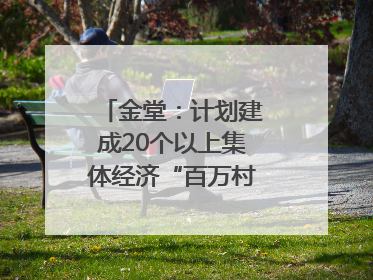 金堂：计划建成20个以上集体经济“百万村”｜成都县市新城高质量发展