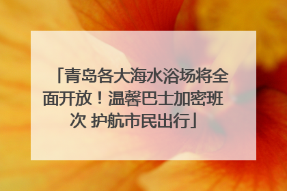 青岛各大海水浴场将全面开放！温馨巴士加密班次 护航市民出行