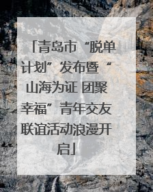 青岛市“脱单计划”发布暨“山海为证 团聚幸福”青年交友联谊活动浪漫开启