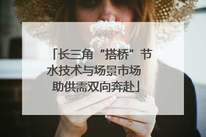 长三角“搭桥”节水技术与场景市场 助供需双向奔赴