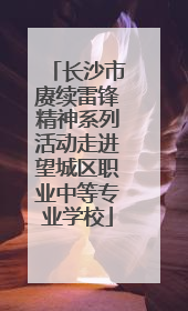 长沙市赓续雷锋精神系列活动走进望城区职业中等专业学校