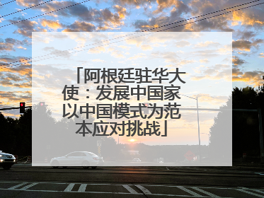 阿根廷驻华大使：发展中国家以中国模式为范本应对挑战