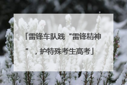雷锋车队践“雷锋精神”，护特殊考生高考