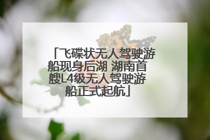 飞碟状无人驾驶游船现身后湖 湖南首艘L4级无人驾驶游船正式起航
