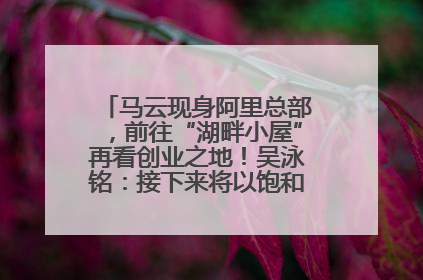 马云现身阿里总部，前往“湖畔小屋”再看创业之地！吴泳铭：接下来将以饱和式投入的打法，聚焦于几大核心战役