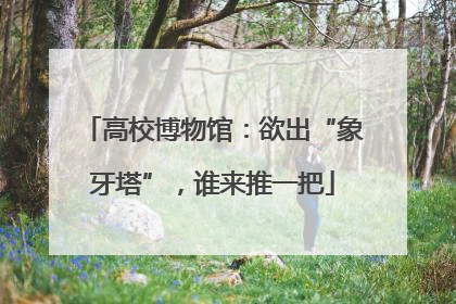 高校博物馆：欲出“象牙塔”，谁来推一把