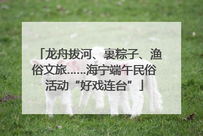 龙舟拔河、裹粽子、渔俗文旅……海宁端午民俗活动“好戏连台”