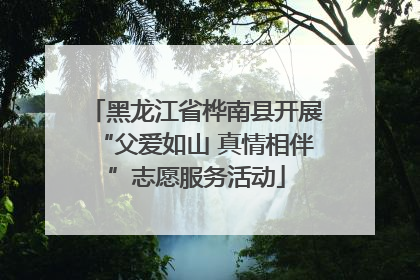 黑龙江省桦南县开展“父爱如山 真情相伴”志愿服务活动