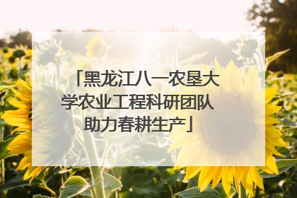 黑龙江八一农垦大学农业工程科研团队助力春耕生产