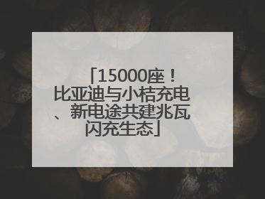 15000座！比亚迪与小桔充电、新电途共建兆瓦闪充生态
