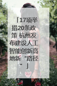 17项举措20条政策 杭州发布建设人工智能创新高地新“路径”