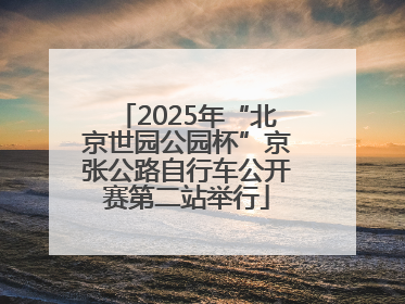 2025年“北京世园公园杯”京张公路自行车公开赛第二站举行