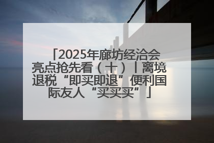 2025年廊坊经洽会亮点抢先看（十）丨离境退税“即买即退”便利国际友人“买买买”